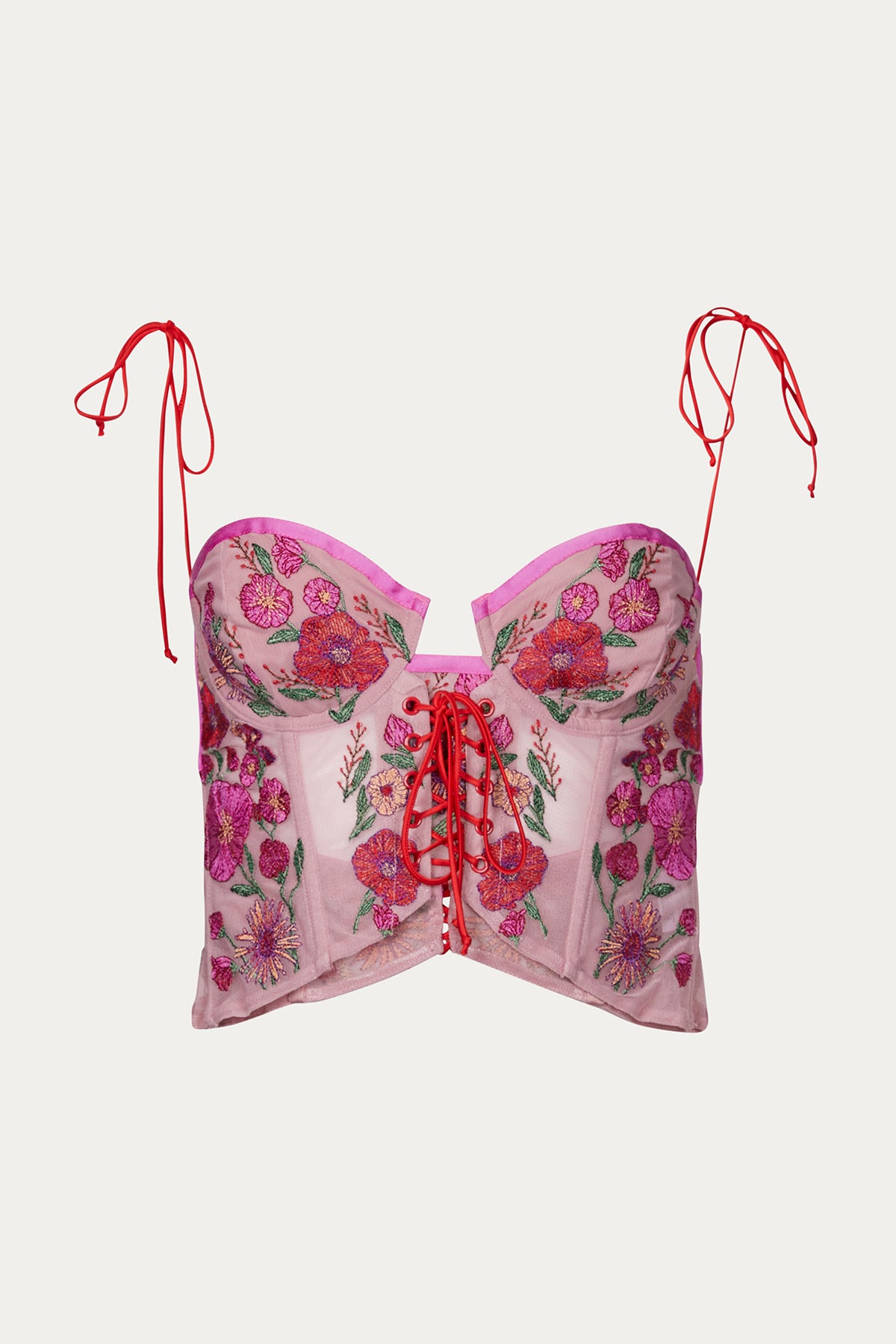 For Love & Lemons Mallory Floral Bustier Top